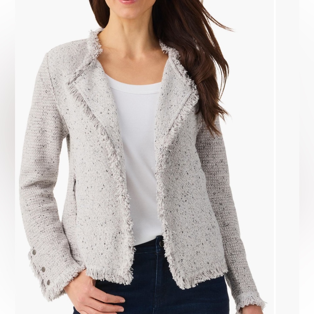 NIC+ZOE Fringe Knit Jacket